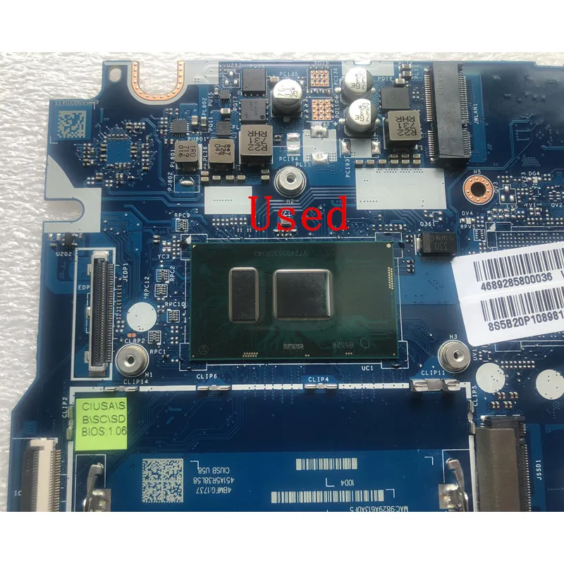 LA-E541P For Lenovo Ideapad 320S-14IKB 520S-14IKB Laptop Motherboard CPU I3 I5-7th/8th UMA  DDR4 FRU 5B20P10898 5B20Q23397