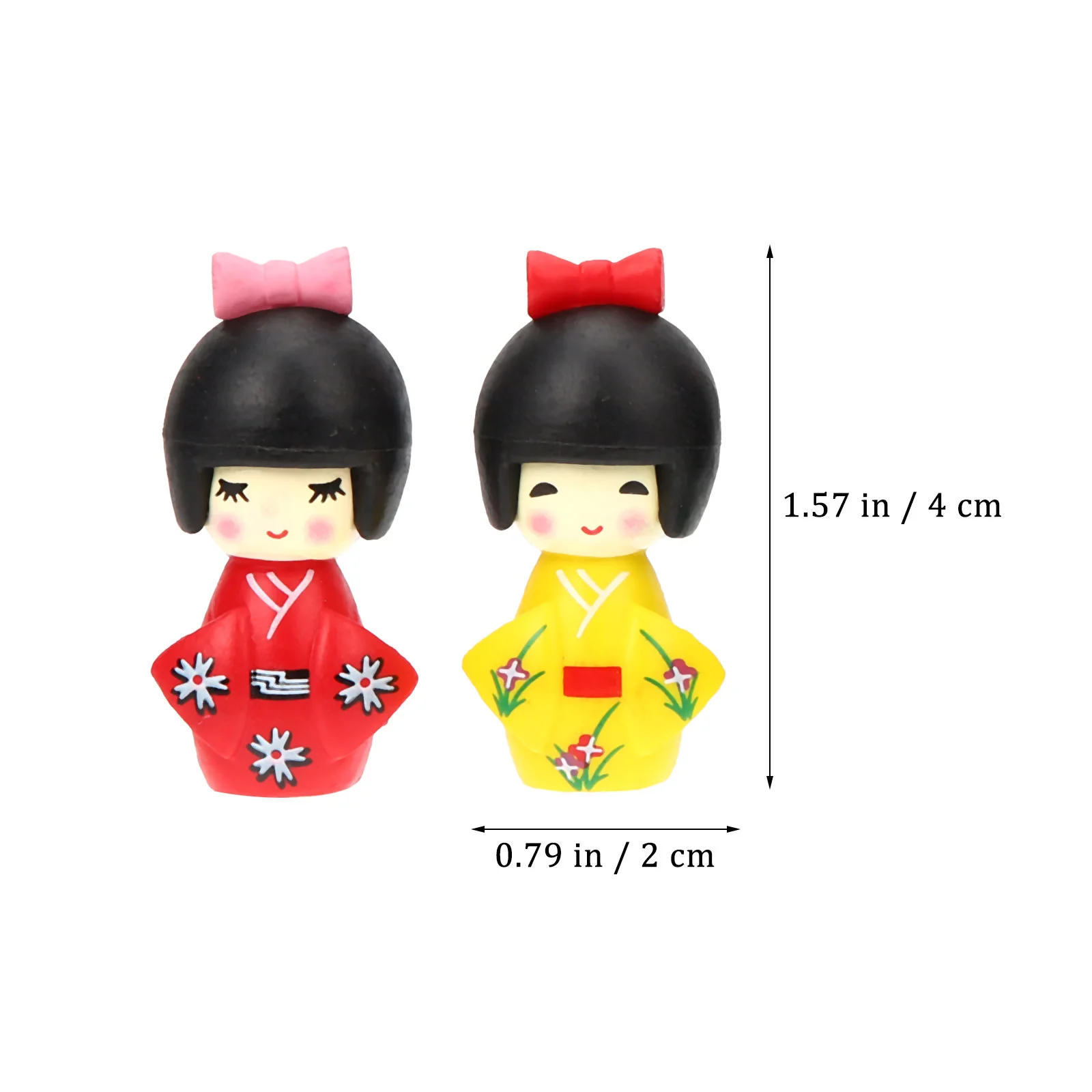 12 Pcs Miniature Japanese Kimono Baby Dolls Plaything Traditional Creative