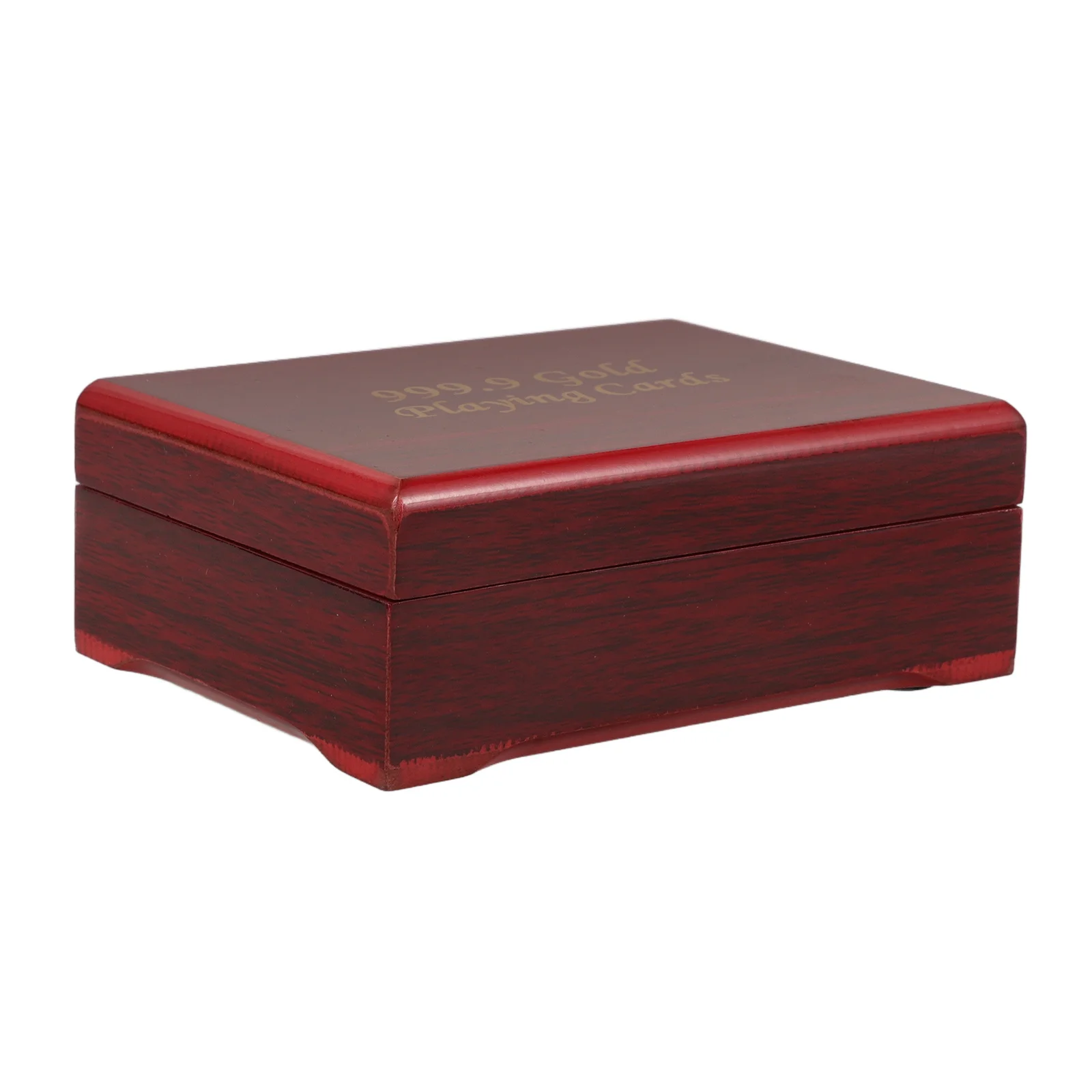 

Vintage Wooden Poker Storage Box Portable Card Holder Exquisite Workmanship Delicate Design Practical Gift Choice