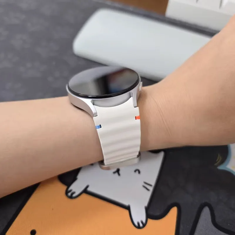 2 قطعة الفرقة الأصلية لساعة سامسونج جالاكسي 7 6 5 4 44 مللي متر 40 مللي متر/FE/Pro/الكلاسيكية سيليكون الرياضة حزام سوار كوريا غالاكسي 7 حزام