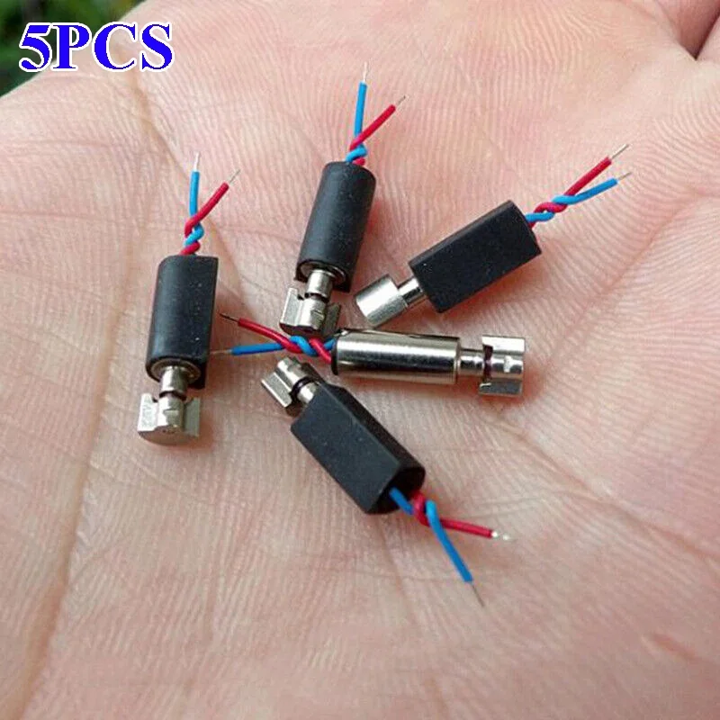 5PCS DC 3V 3.7V Mini 3.2mm Diameter Coreless Vibration Vibrating Motor with Eccentric Wheel for Toy Phone Pad Vibrator Massager