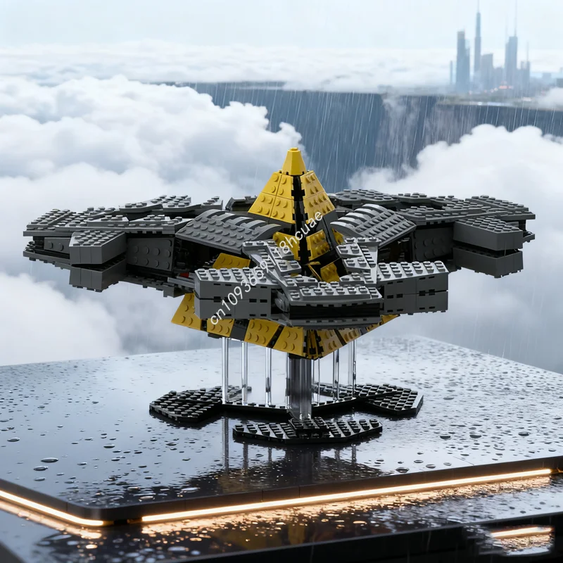 

666 шт. MOC Goa Uld Ha Tak Mothership, космическая модель, строительные блоки, строительная игрушка, сборка, идея «сделай сам», кирпич, рождественский подарок для детей