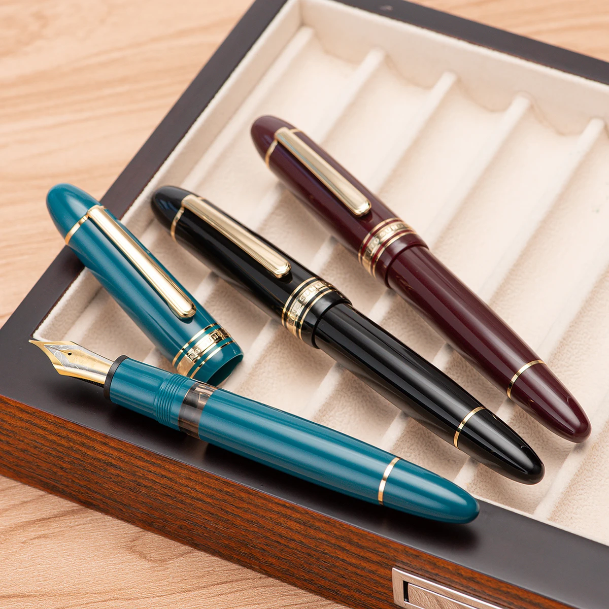 Yongsheng 630 Piston Filling Fountain Pen Resin Fine Nib with Golden Clip Smooth Writing Office Gift Pen