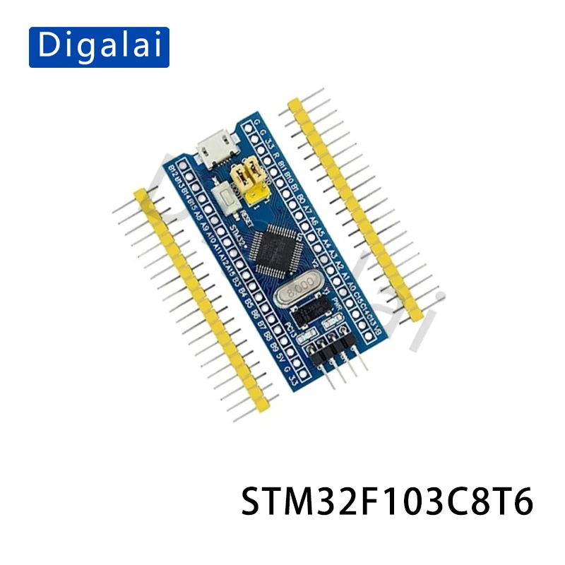 100% novo original stm32f103c6t6/c8t6 placa de sistema mínimo único chip braço placa desenvolvimento para aprendizagem e projetos