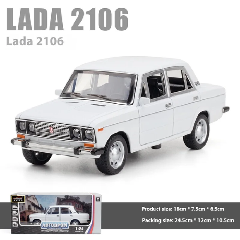 LADA retro clásico coche de aleación modelo 1:24 vocal extraíble coche de juguete modelo de música adornos regalos ocultos modelo de varias puertas