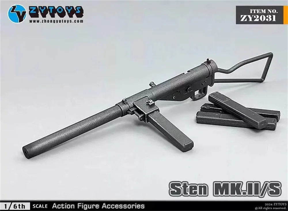 1/6th WWII Series Mini Toys arma modello STEN materiale in PVC circa 12CM non reale non può essere sparato per Action Figure da 12 "raccogliere fai da te