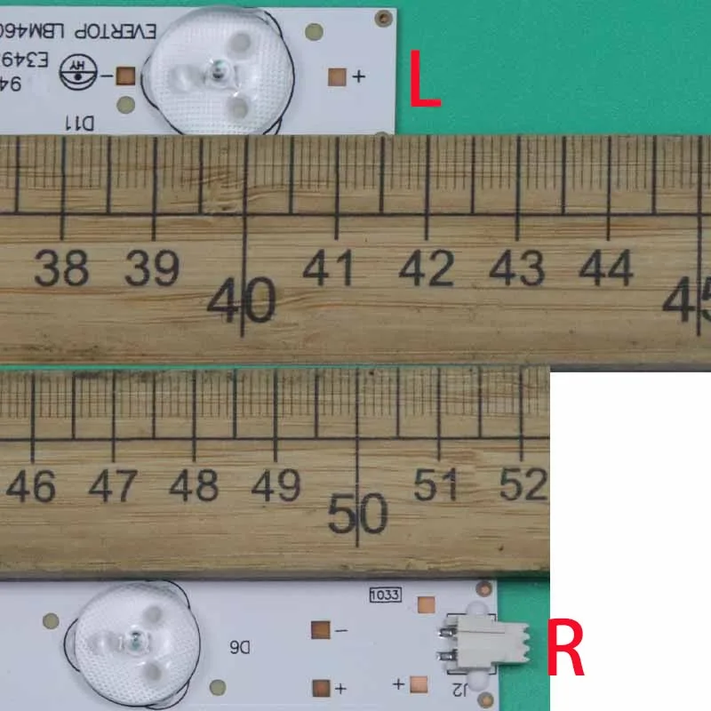 Striscia di retroilluminazione a LED per Philips 46PFL3218K/12 46PFL3008 46PFL3208H/12 Barre EVERTOP LBM460P0501-AT-1(L)/BH-3(R)/AU-1(HF)(0) Nastro