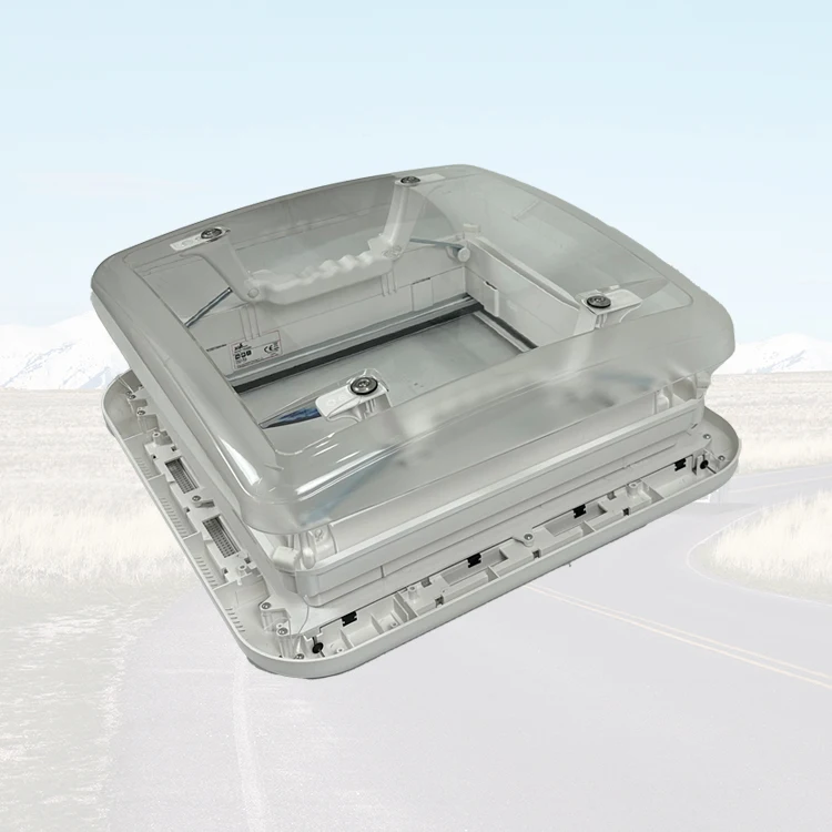 forCaravan Roof Vent 402x402mm ASA Frame RV Skylight with Acrylic Dome for Motorhome Roof Window