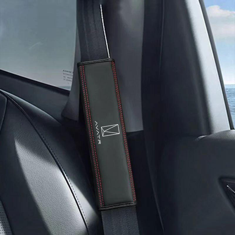 2 قطعة بولي Leather الجلود مقعد السيارة حزام الكتف حزام غطاء التأمين حزام غطاء ل Avatr 07 11 12 E16 ماكس Avita ESV اكسسوارات السيارات