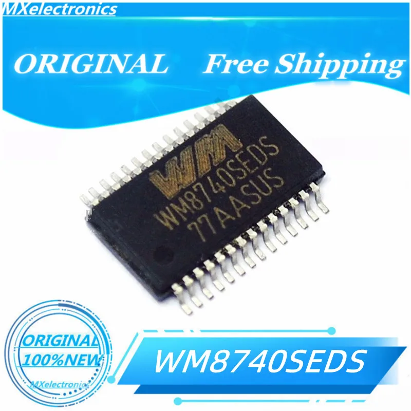 1-10PCS100%NEW  WM8740SEDS WM8740 WM 8740SEDS 8740 SSOP28 Audio D/A Converter IC