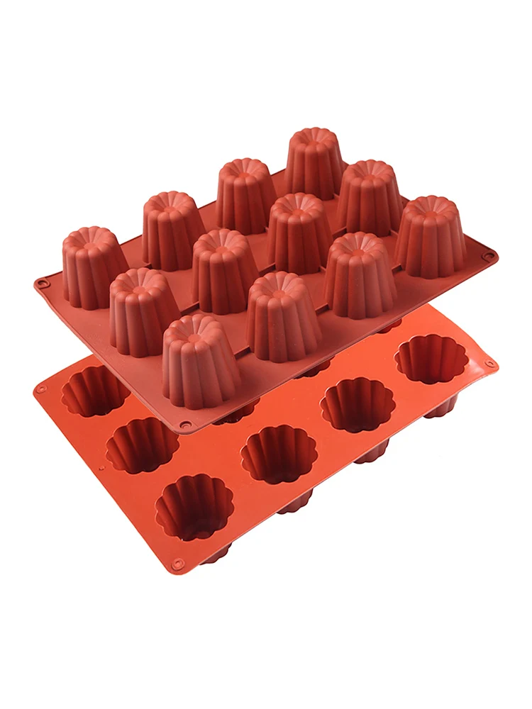 Moule cannelé en silicone antiadhésif, moule à gâteau, moule Regina bricolage, ustensiles de cuisson de cuisine, outils de cuisson, 18/canneles, 12/15 tasses