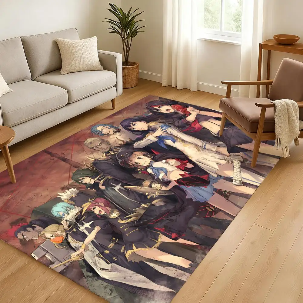 KILL la KILL Floor Mat Soft Thickened Absorbent Non-Slip Bedroom Living Room Door Mat Home Decor Flannel Rugs