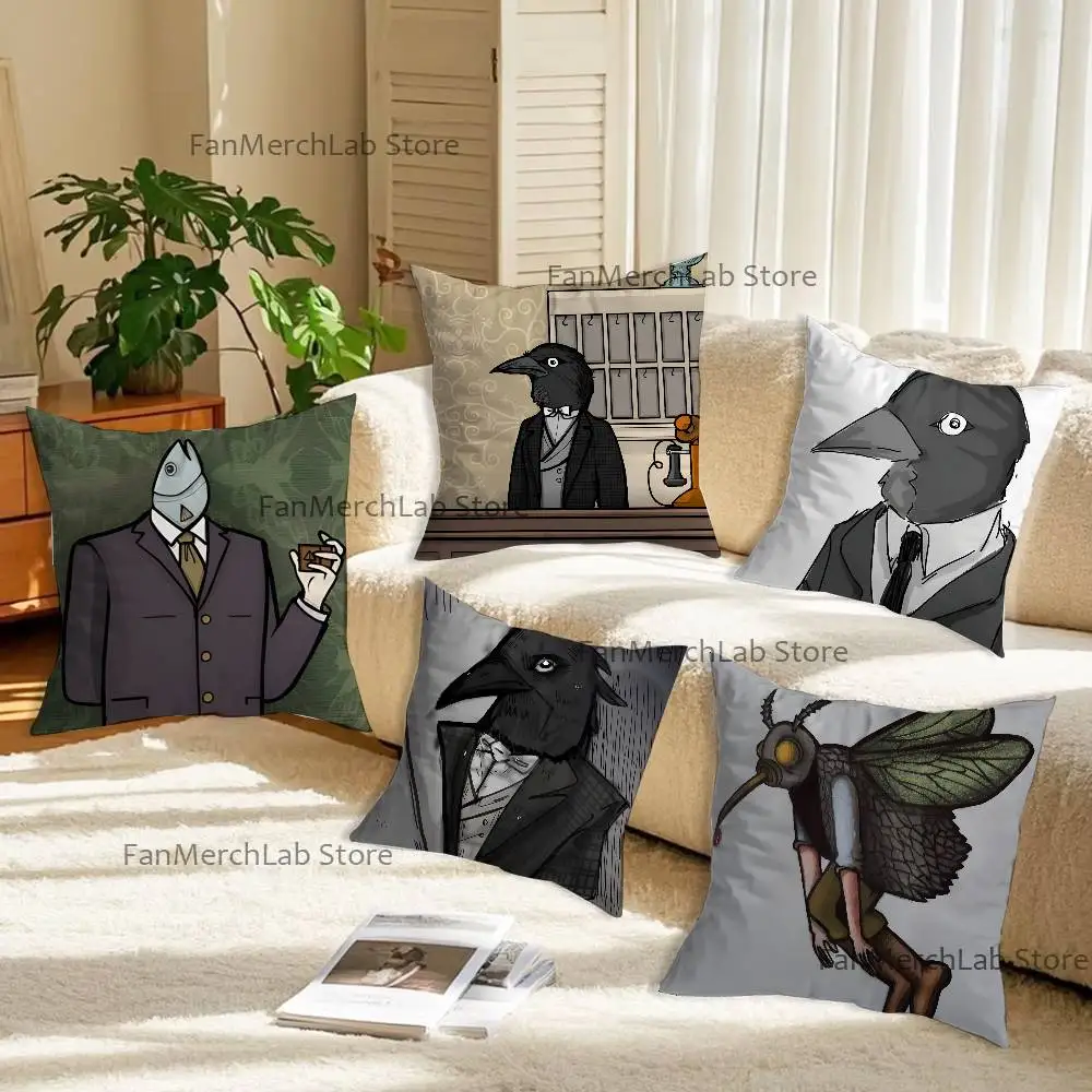 Game R-Rusty Lake Button Printed Pillow Cover Cushion Case Simple Sofa Pillow Case No Pillow Core