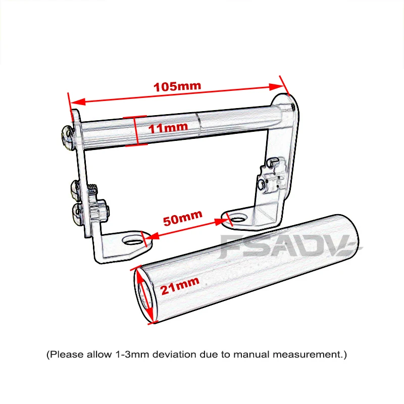 For YAMAHA MT09 For SUZUKI DL650 For HONDA NC750X For BMW Motorcycle Phone Holder Stand Adjustable GPS Navigation Plate Bracket