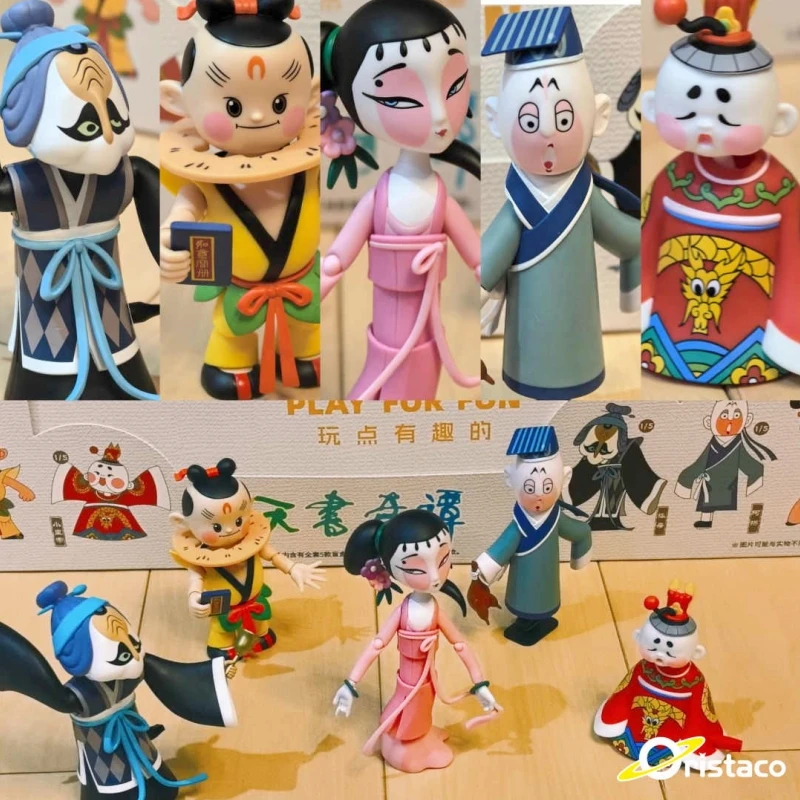 

Оригинальные 52 игрушки Tian Shu Qi Tan Immortals Move Clockwork Move слепая коробка классическая анимация игрушки ручной работы украшения подарки для детей