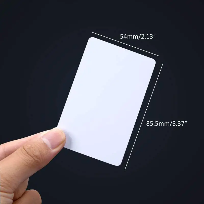 100Pcs White Blank Inkjet PVC Cards White Plastic Double Sided Printing DIY Badge Cards