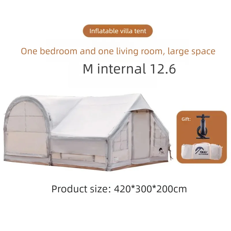 Inflatable Tent Outdoor Camping Rainproof Warm Thick Camping Overnight Large Space House