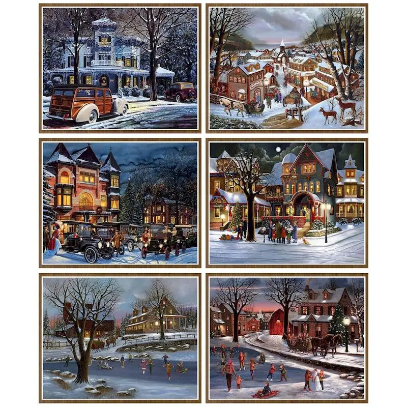 

CHENISTORY Painting By Number Winter House Scenery For Adults Diy Picture By Numbers Acrylic On Canvas Home Decoration