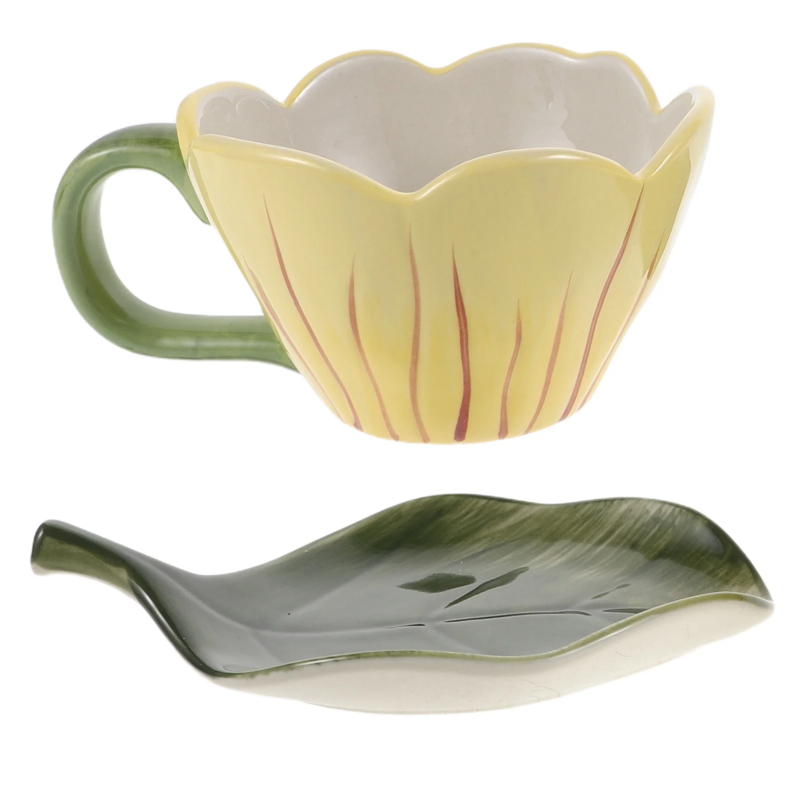 

Coffee Cup and Saucer Set Fine Craftsmanship Handmade-Like Porcelain Tea Cup Elegant Gift Box Packaging Ideal Present