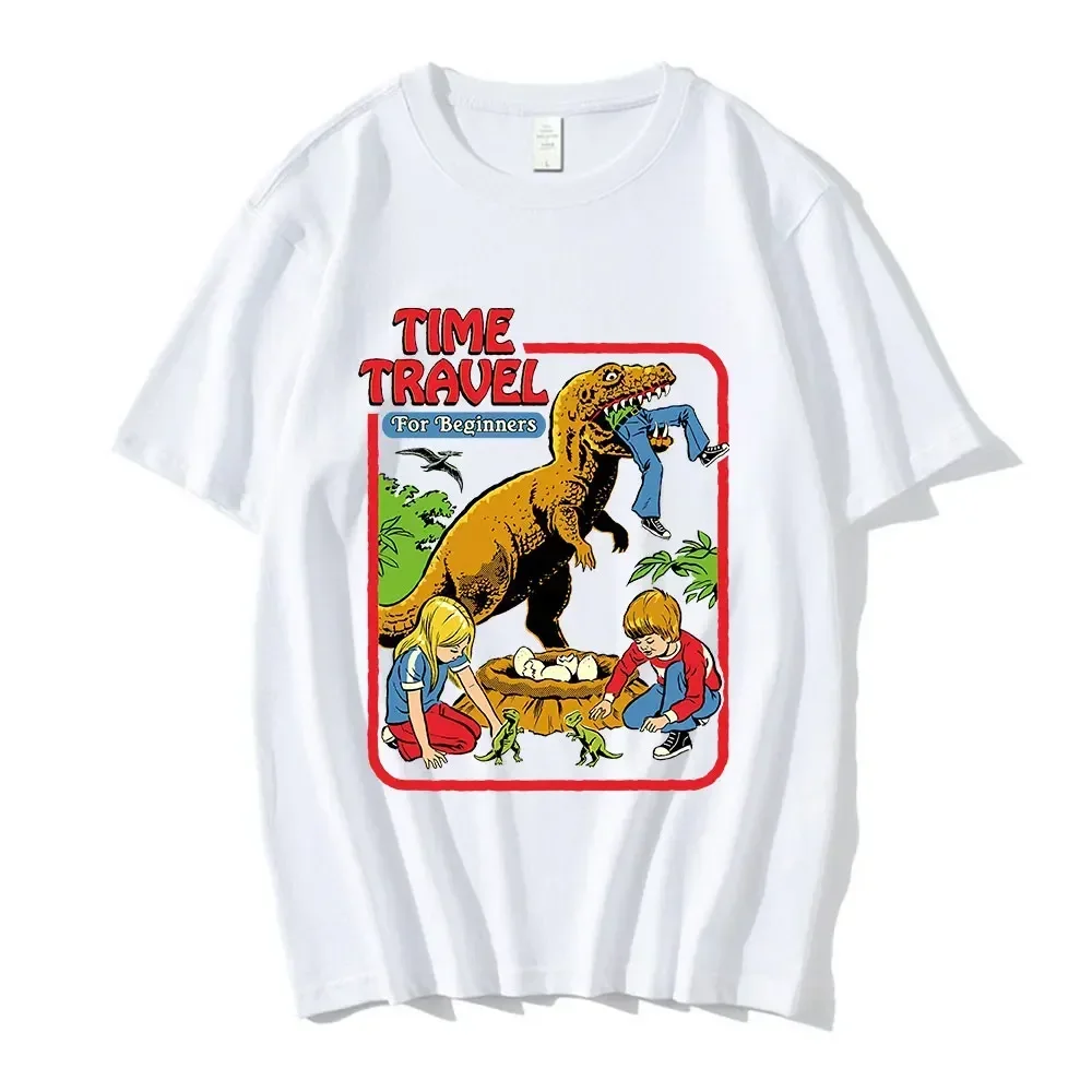 Zeitreise für Anfänger Grafikdruck T-Shirts Männer Frauen Casual T-Shirt Übergroße Gothic Streetwear Paare T-Shirt
