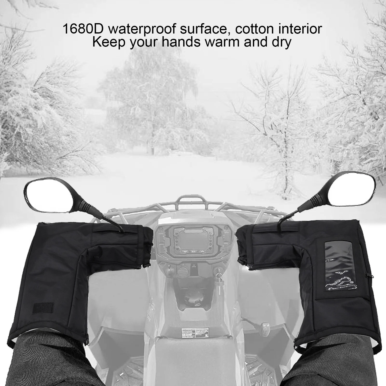 صفقة التخليص ATV المقود قفازات يندبروف مقاوم للماء فتح واسع مريح القطن الشاطئ دراجة نارية قفازات الشتاء الدافئة
