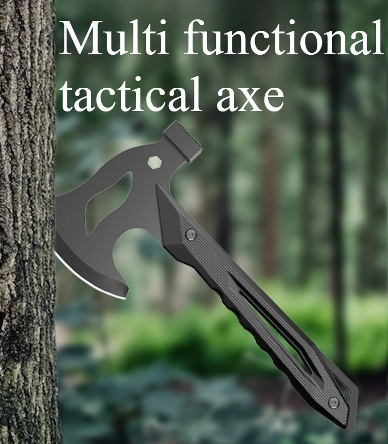 

Outdoor Multifunctional Axe Wilderness Survival Hammer Axe Stainless Steel Wear-resistant Camping and Logging Tactical Axe