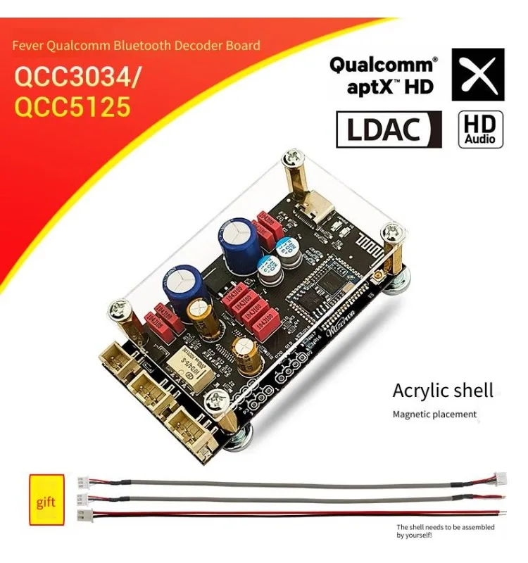 Lossless 5.1 Bluetooth Decoder Hifi Fever Board Wireless Audio Receiver Module Qcc5125 QCC3034