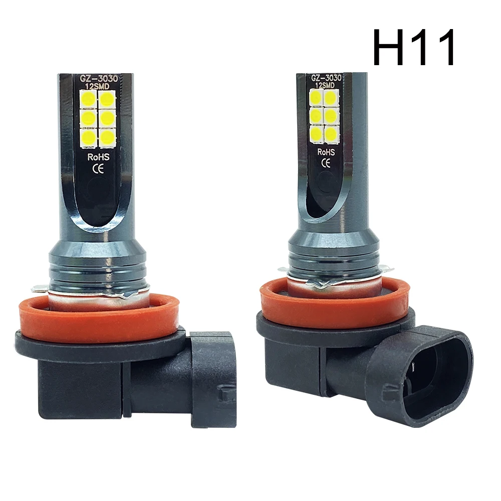 2Pcs H4 H7 LED Headlight H11 H8 H9 H1 H3 Car Fog Light LED Bulbs 9005 9006 Hb3 Hb4 Auto Driving Running Lamps 12000LM 12V 6000K