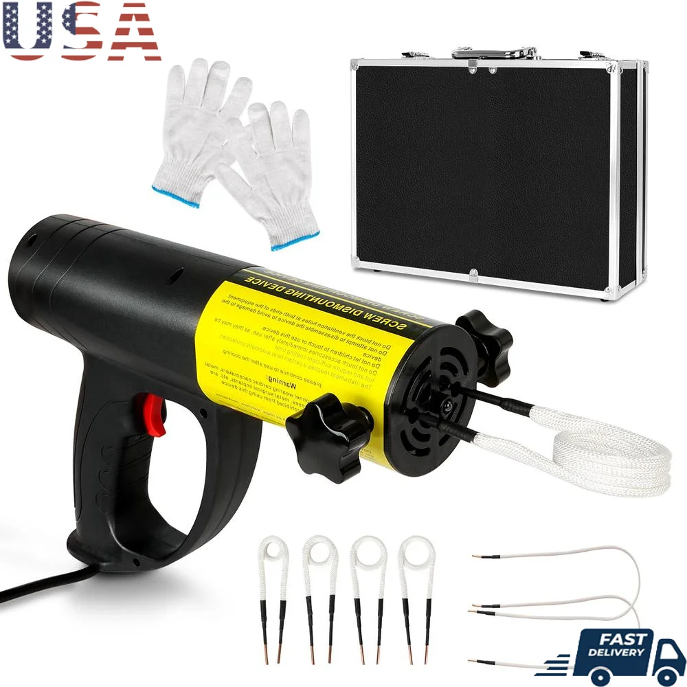 1500W Handheld Magnetic Induction Heater Kit Rusty Screw Bolt Removal Tool Electromagnetic Heat Machine