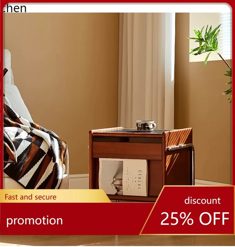 HXL Solid Wood Bedside Table Bedroom Simple Storage Bedside Cabinet Ultra Narrow Storage