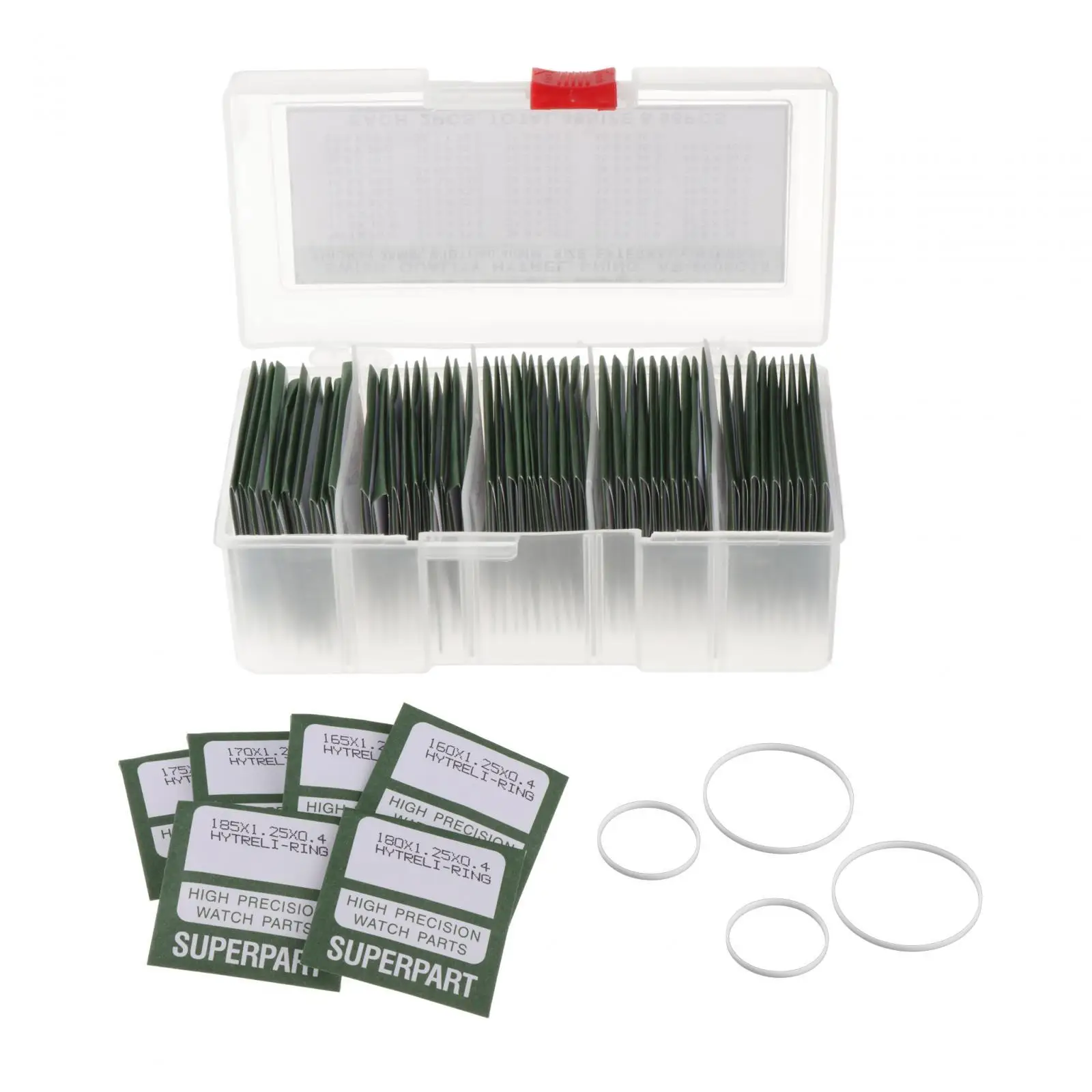 

98 Pieces Watch Front Cover Gaskets Watch Accessories Watch Repairing Tool Repair Parts Seal Washers Watch Front Washers O Rings