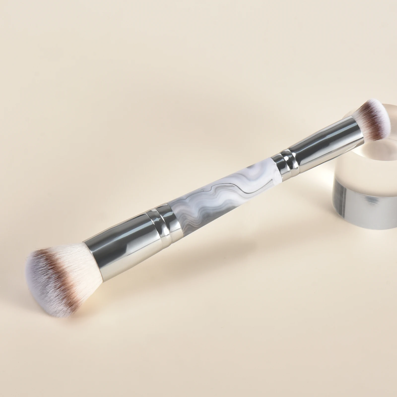 Tweekoppige make-upborstel Losse borstel Blush Brush Contourborstel Wenkbrauwborstel Wimperkrul Detailborstel Multifunctionele make-up