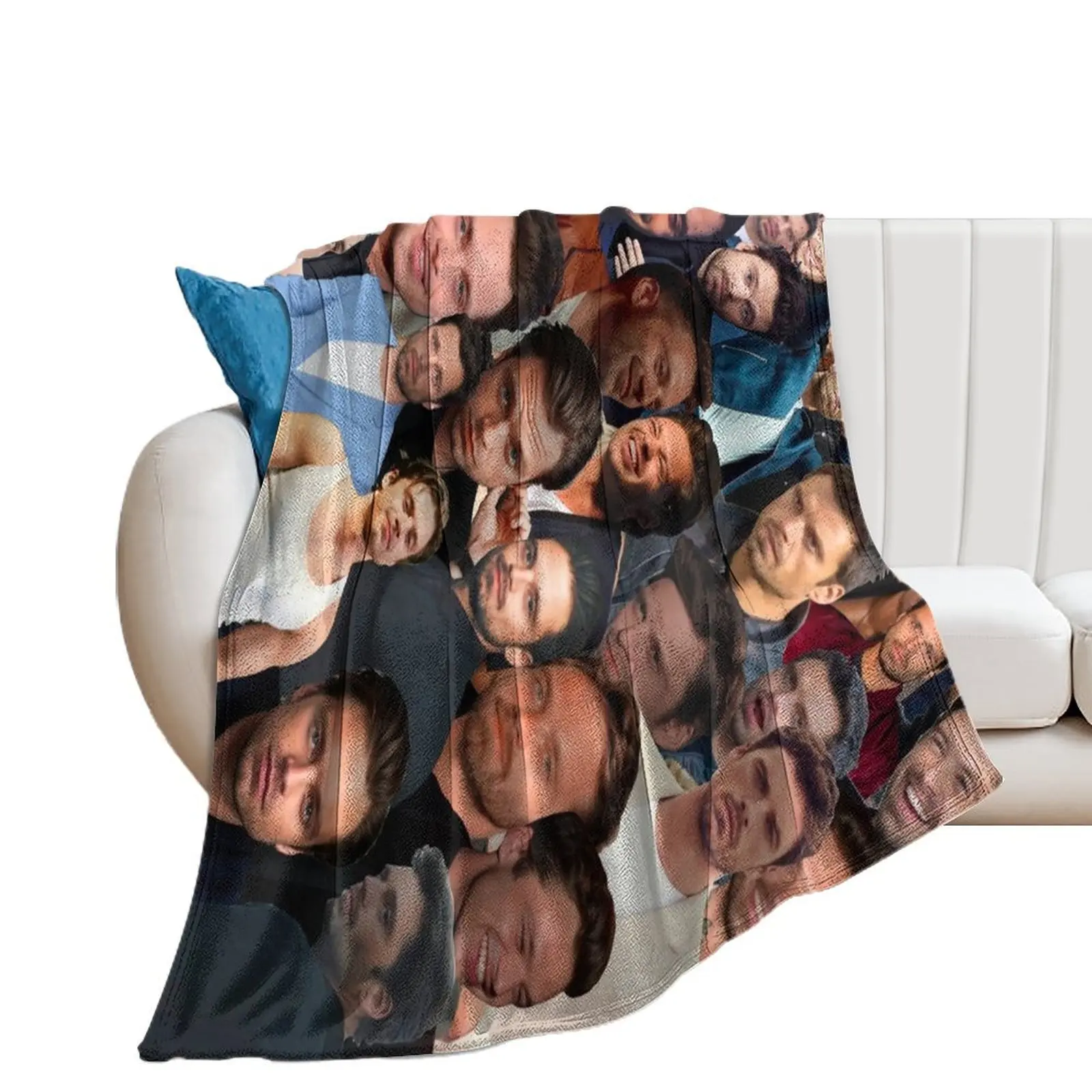 Sebastian Stan Photo Collage 2 Throw Blanket Baby Luxury St Bed Thermals For Travel Blankets