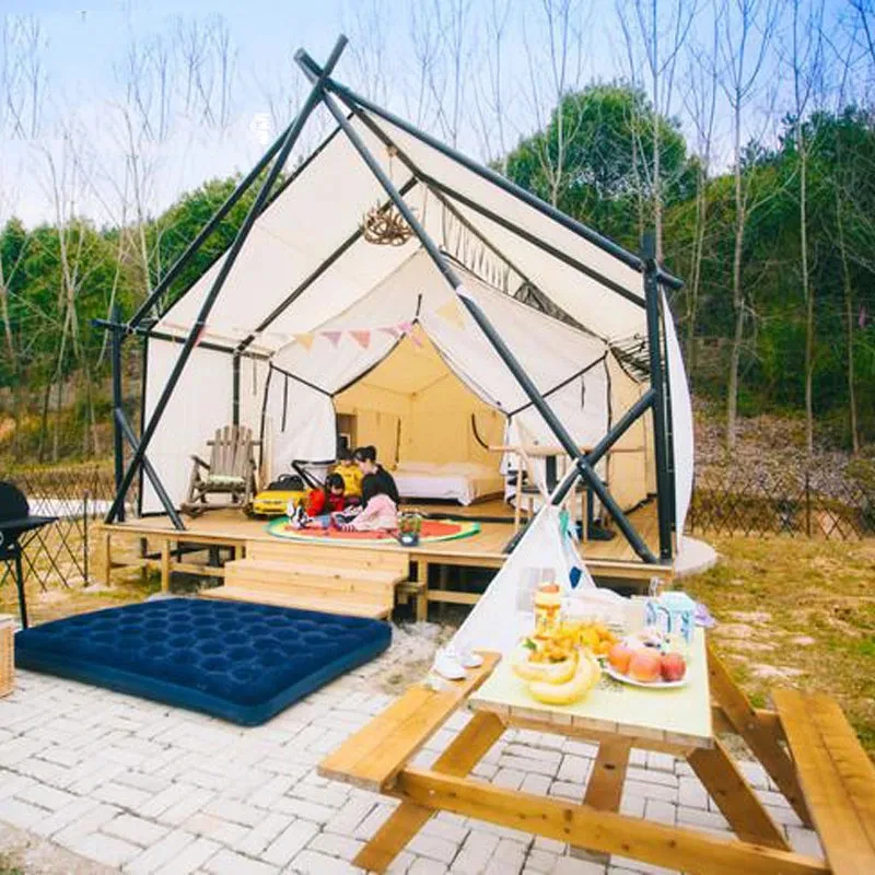 Chinese Tent The Camel Outdoor New Big Space Camping Outing Two Bedroom Tent Ultra-large Hight Quality Waterproof Camping Tent