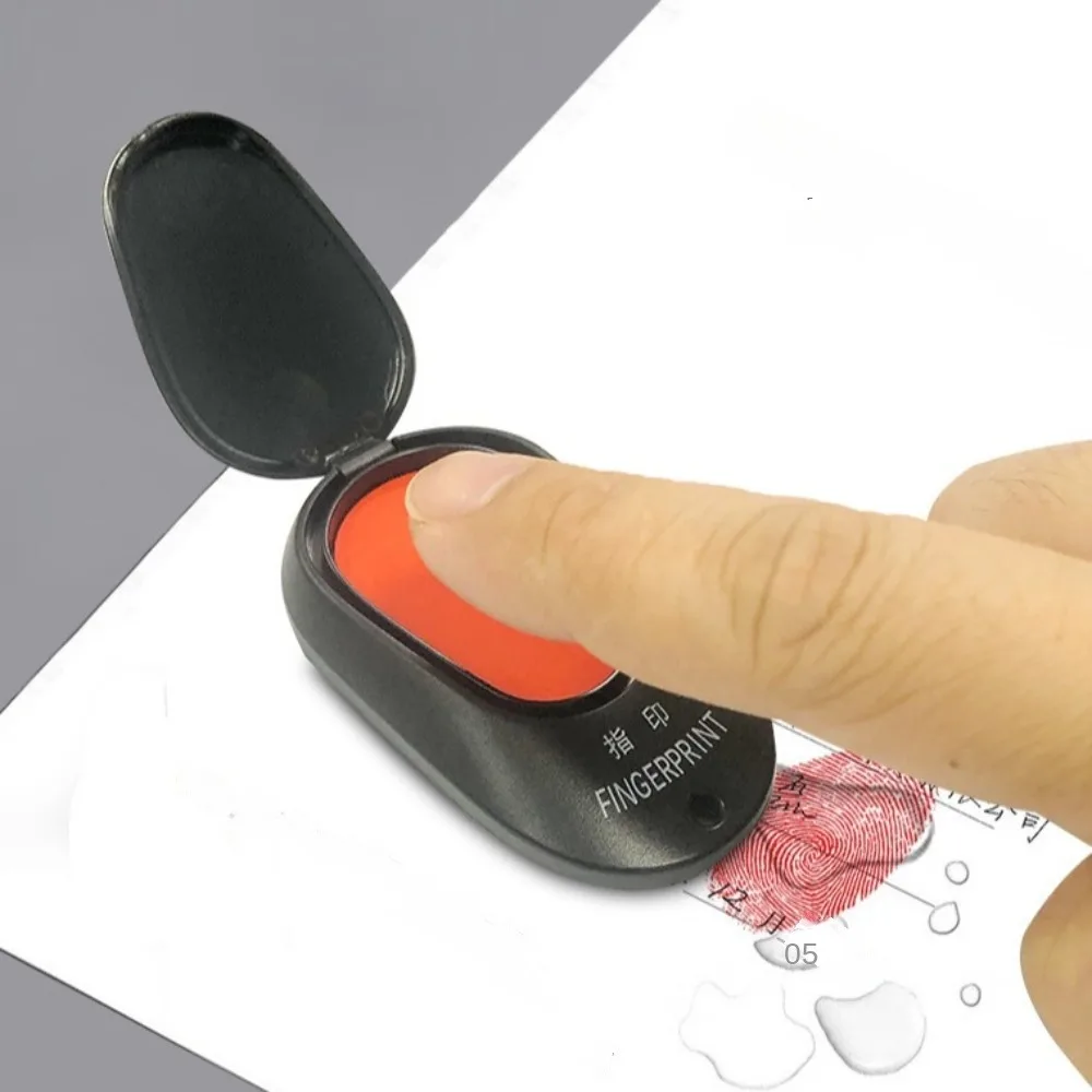 Clear Stamping Mini Fingerprint Ink Pad for Notary Quick-dry Pocket Finger Signature Inkpad Anti-Fake Finger Printing