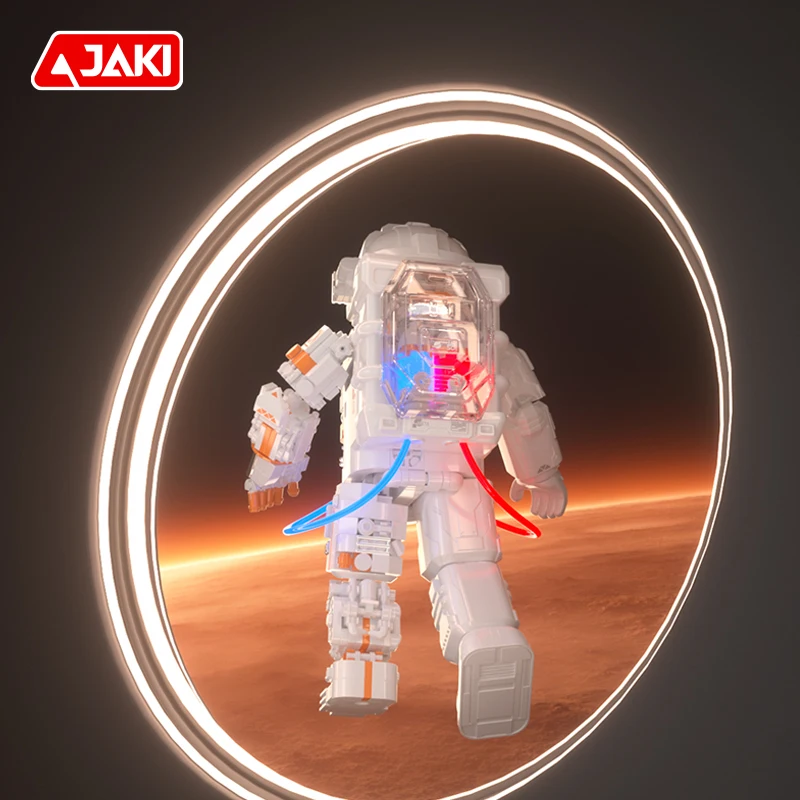 JAKI استكشاف الفضاء بنة نموذج تجميع رائد الفضاء لعبة سطح المكتب الحلي ألعاب التجميع التعليمية للأطفال #5