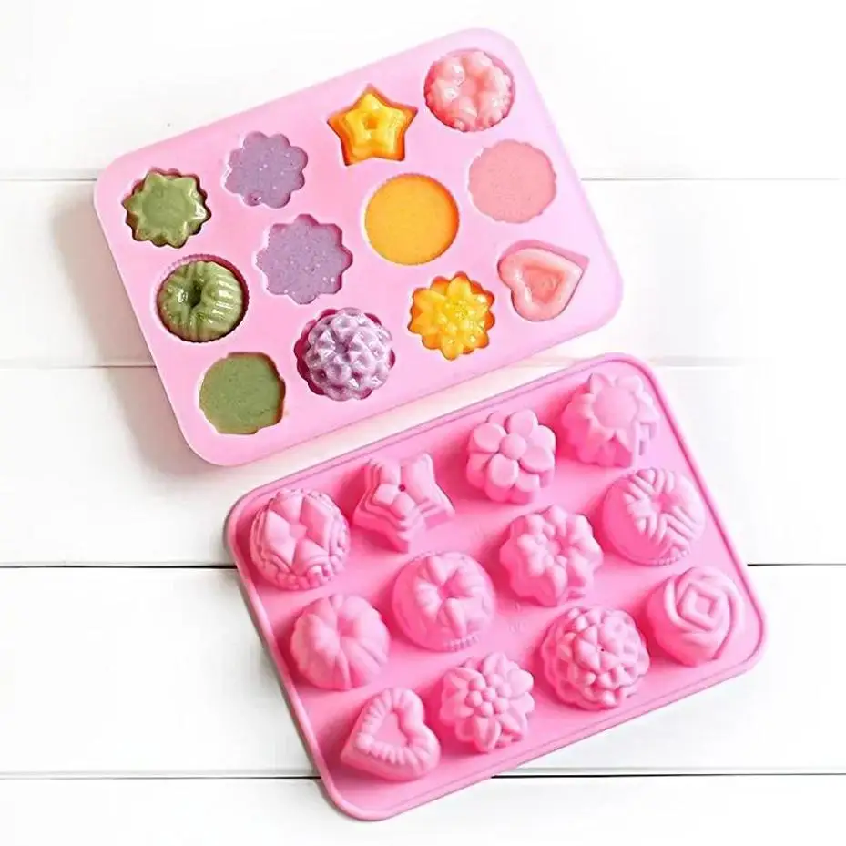 Creative Flower Grass Silicone Baking Mold Multi-style Handmade Mould For Cake Chocolate Candy Ice Pastry Food DIY Supplies