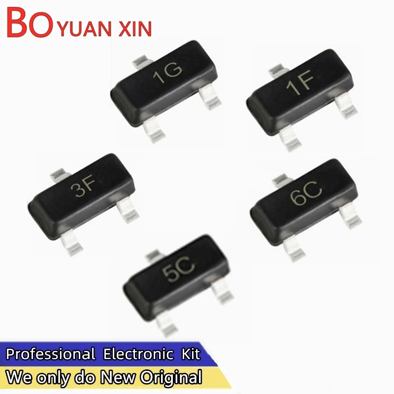 100PCS BC807-25 BC807-40 BC817-25 BC817-40 BC846A BC846B BC847B BC847C BC856B BC857B SOT-23 BC807 BC817 BC846 BC847 BC856 BC857