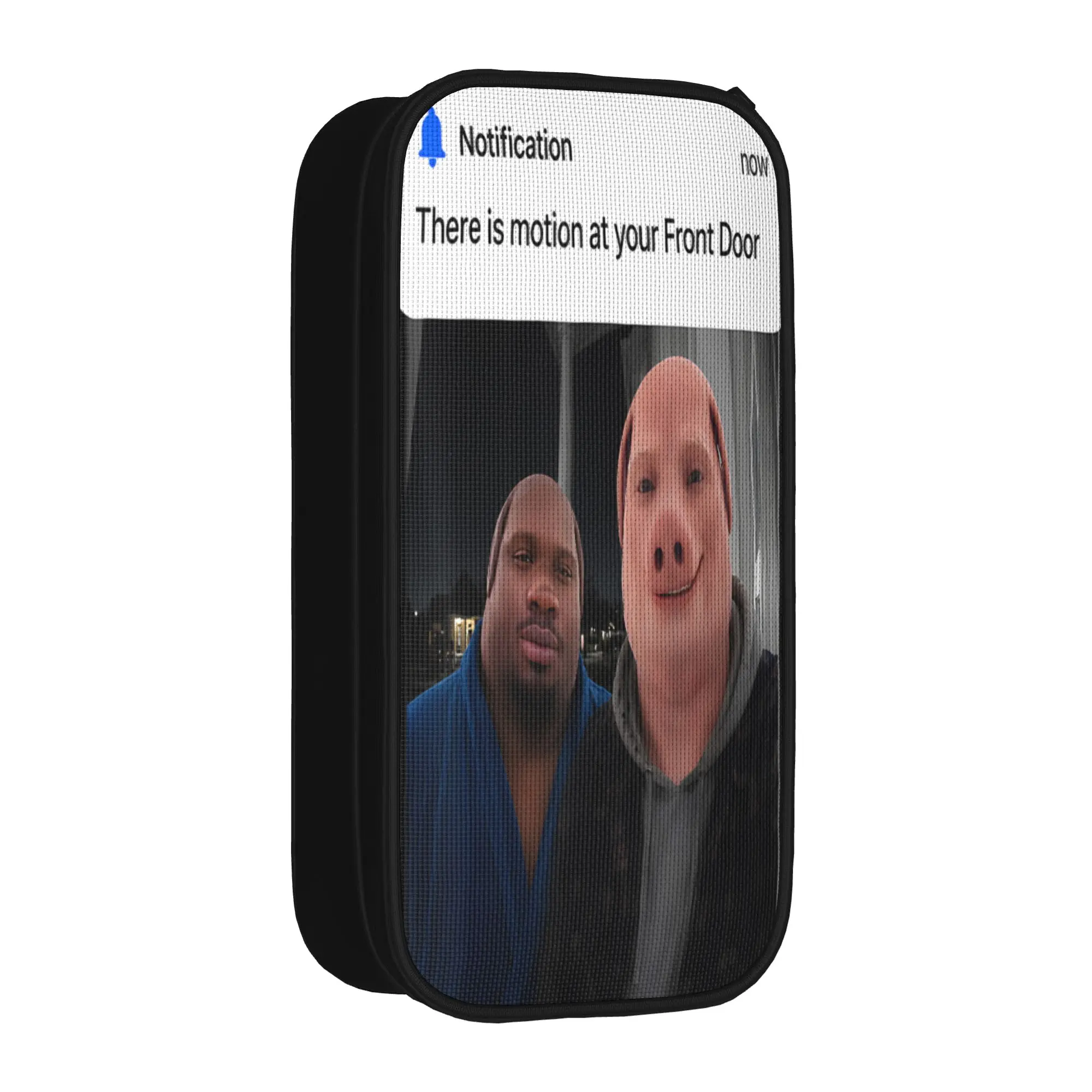John Pork Dequavious Pork There is Motion At Your Front Door Pencil Case  Zipper Pencil Bag Kids Portable To School Pencil Cases