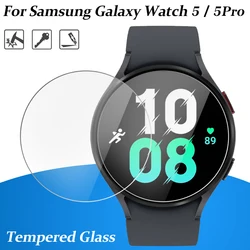 1-5PCS Tempered Glass for Samsung Galaxy Watch 5 40mm 44mm Screen Protector for Samsung Watch 5pro 45mm Smartwatch HD Clear Film