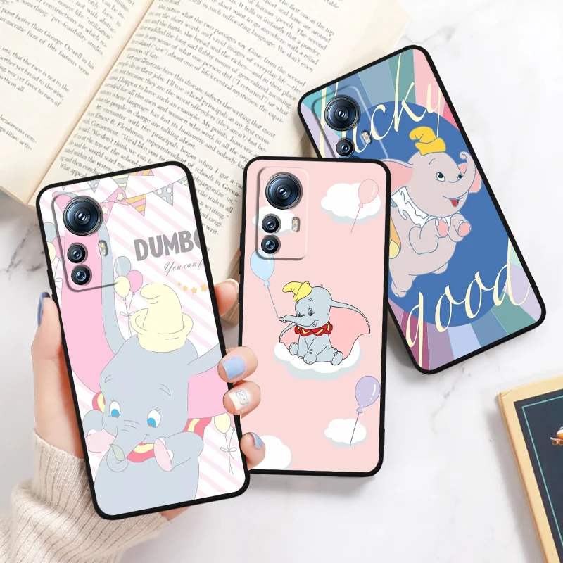 

Dumbo Disney Cartoon Fashion For Xiaomi Mi Poco F5 F4 F3 X6 X5 X4 X3 M6 M5 M5S M4 M3 C65 Pro GT NFC 5G Black TPU Phone Case