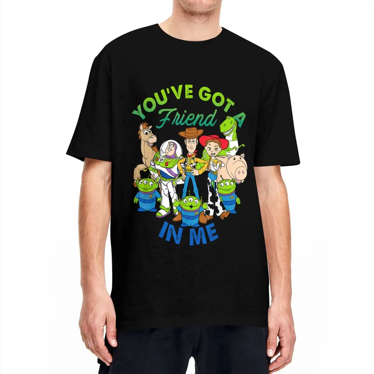 Toy Story Cartoon Group Shot T-Shirt for Men Women Pure Cotton Tees Round Neck Short Sleeve T Shirt New Arrival Tops