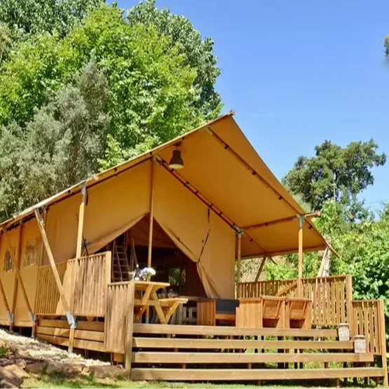 Customized Extra-Large Luxury Hotel Tent for Camping Square Shape with Double Layers Sunshade & Rainproof for Wild Holiday House