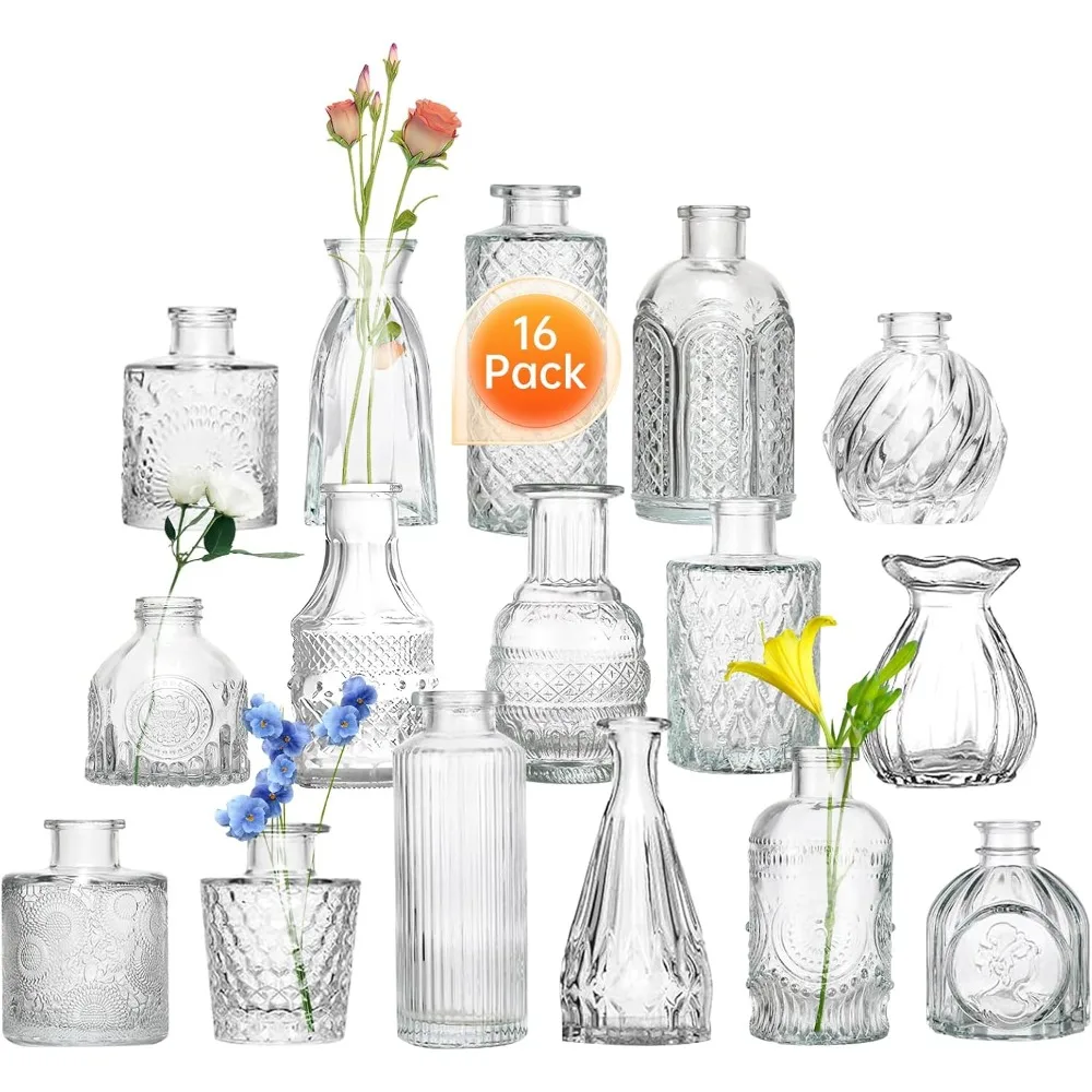 Vasetti di vetro mini per fiori: la scelta perfetta per centrotavola eleganti e decorazioni quotidiane