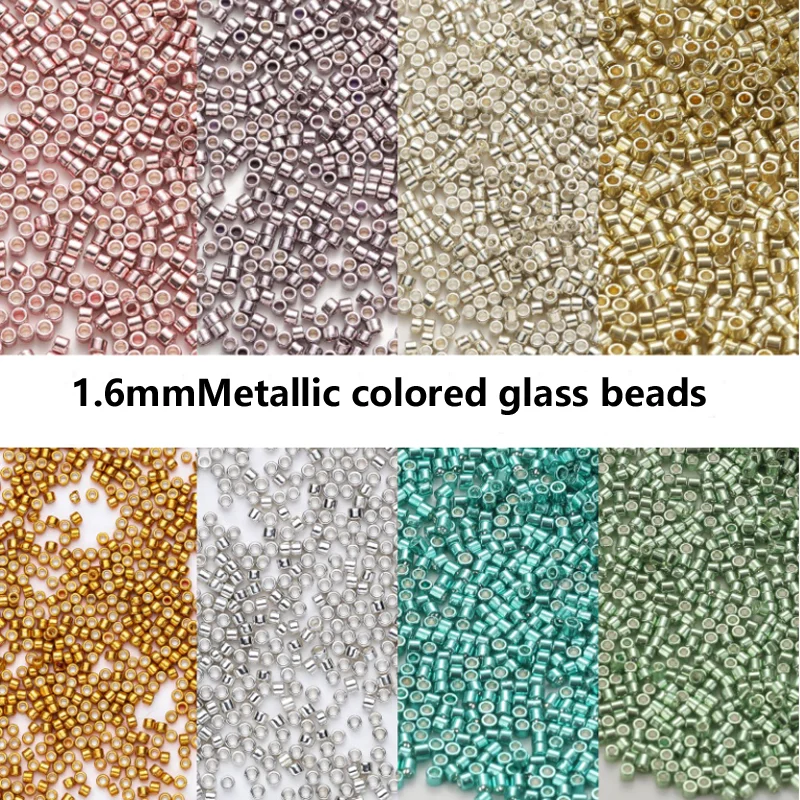 

MKU стеклянные бусины 900 шт. металлические цвета 1,6 мм стеклянные бусины для самостоятельного изготовления ювелирных изделий ручной работы