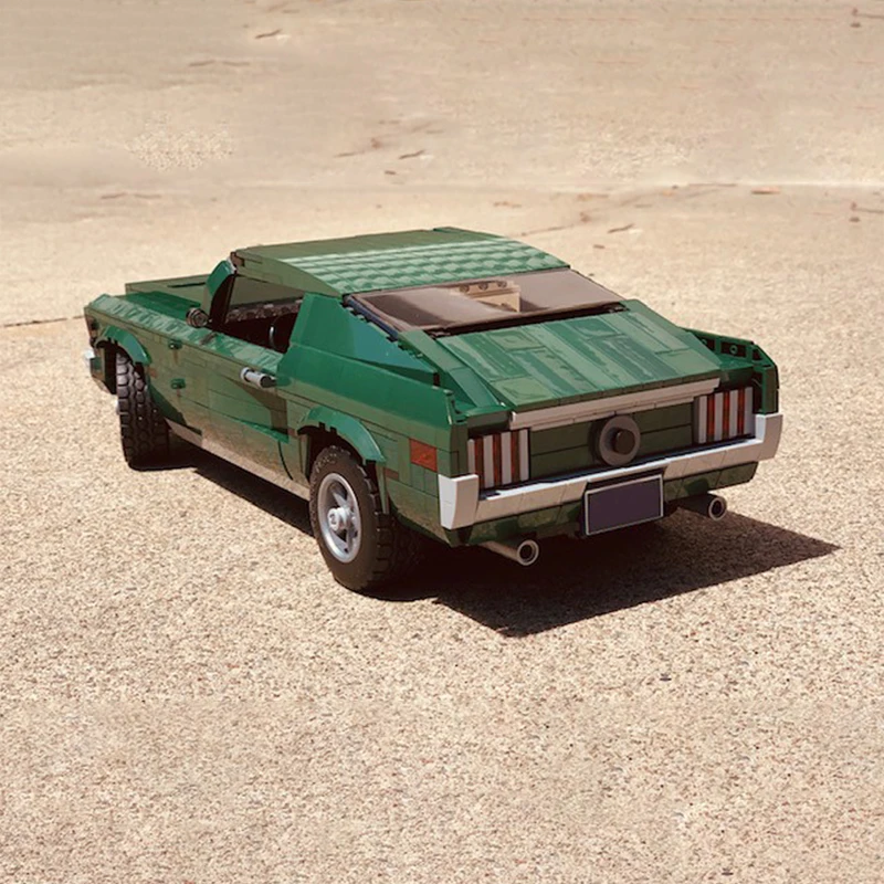 1400 قطعة MOC BULLITT Mustanger لتقوم بها بنفسك Bullitt Edition التعليم نموذج اللبنات عيد ميلاد اللعب هدية
