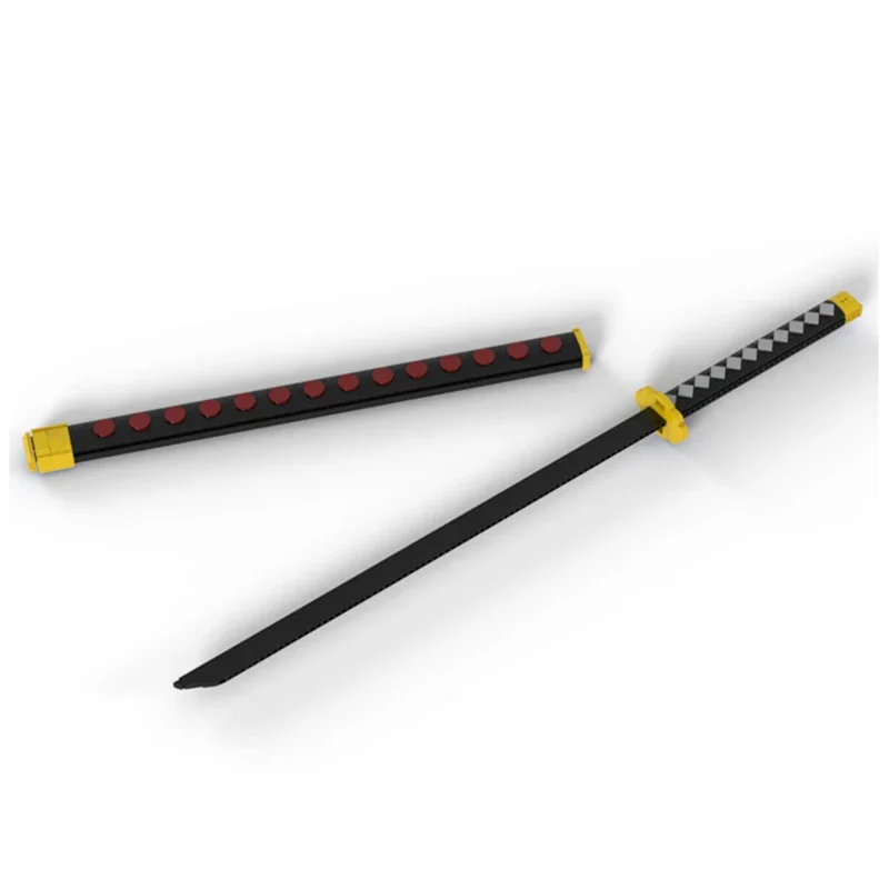 Espada de bloques de construcción, juguetes samuráis, armas frías, juguetes para niños, regalo, marco de espada, conectar ladrillos, juguetes para niños, pieza de Anime japonés