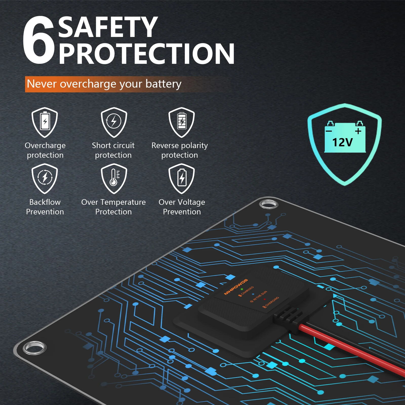 MHPOWOS 10/20/30/50 واط مجموعة اللوحة الشمسية 12 فولت البطارية الشمسية هزيلة شاحن صيانة + ترقية تحكم لقارب سيارة RV دراجة نارية