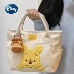 Disney Winnie The Pooh Bolsa dos desenhos animados para as mulheres, um ombro Crossbody Bag, alta capacidade, saco das meninas, novo, alta qualidade