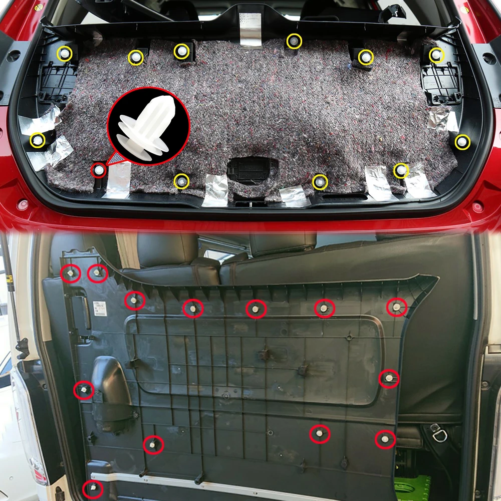 20Pcs For Toyota Sienna 2010 2011 2012 2013 2014 2015 2016 - 2019 Pillar Panel Sill Trim Roof Rivets Door Card Headlining Clips